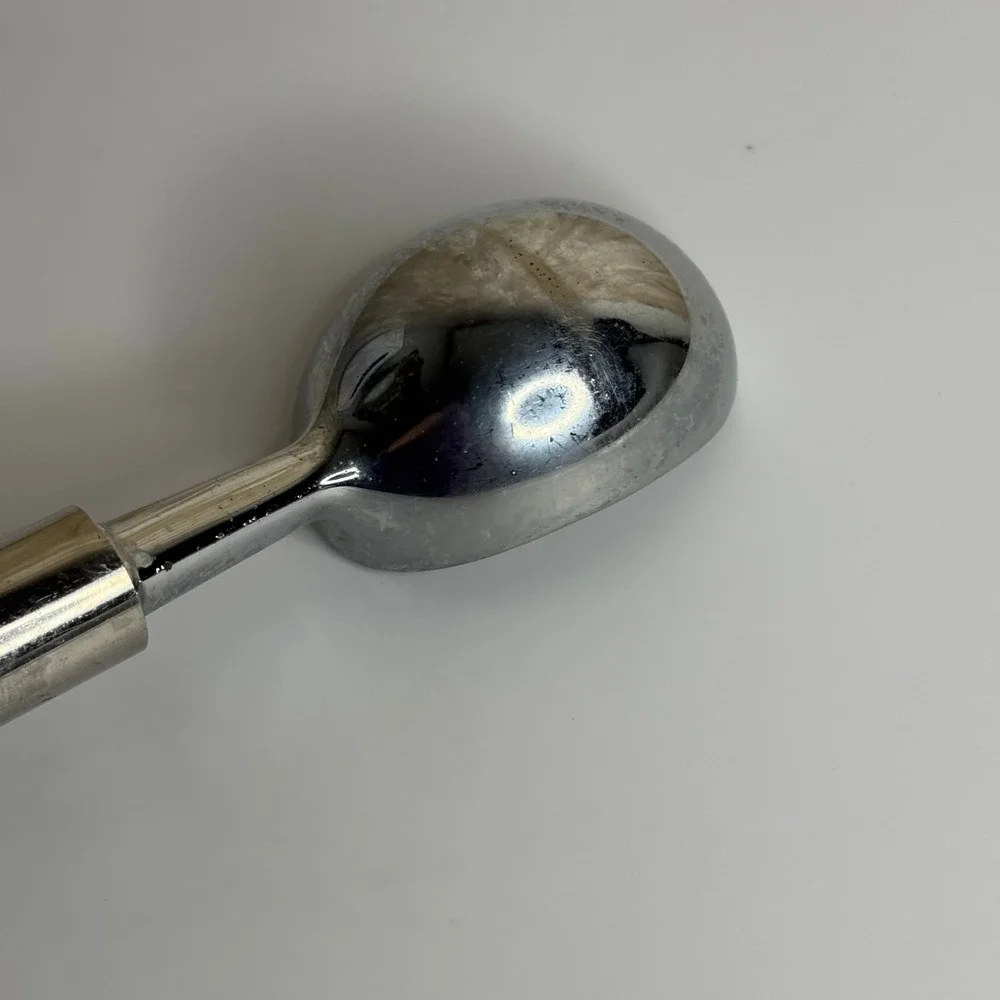 Stainless Steel Ice Cream Scoop with Hanging Loop Silver Tone Metal Kitchen Tool